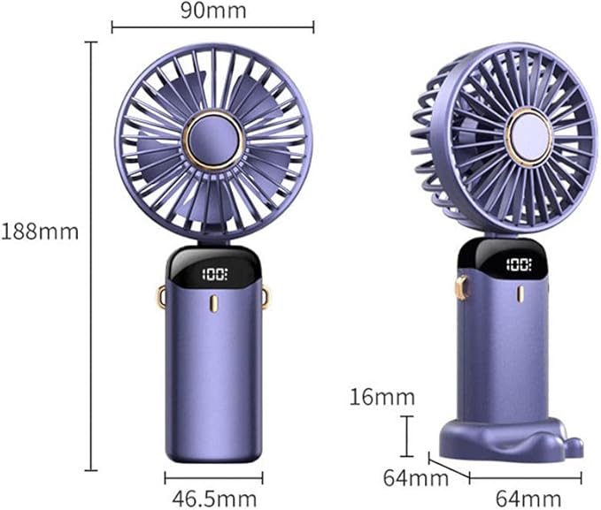 Handheld Mini Fan with LED Display